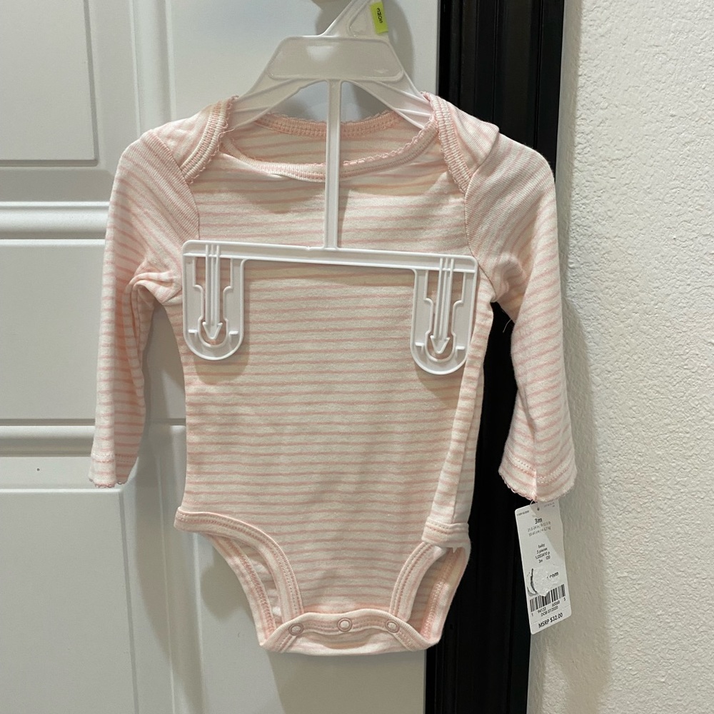 Carter’s Baby 3 Pc Pink Pants Outfit w/Hooded Fleece Zip Up Vest - 3 Mos - Picture 5 of 11